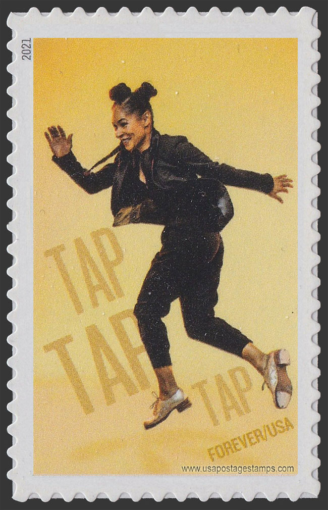 US 2021 Ayodele Casel : Tap Dancing 55c. Scott. 5613
