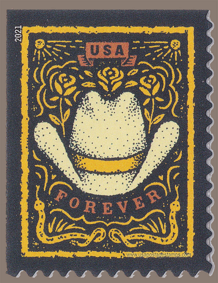 US 2021 Cowboy Hat : Western Wear 55c. Scott. 5615