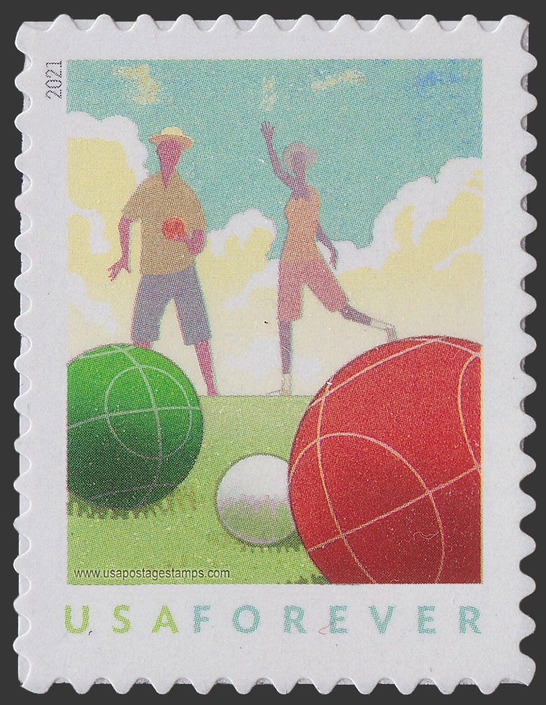 US 2021 Bocce : Backyard Games 55c. Scott. 5628