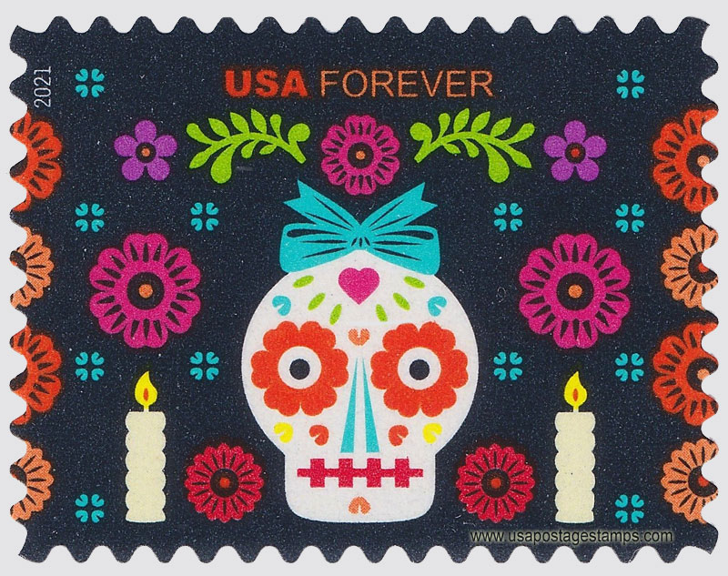 US 2021 Day of the Dead Festival 58c. Scott. 5640