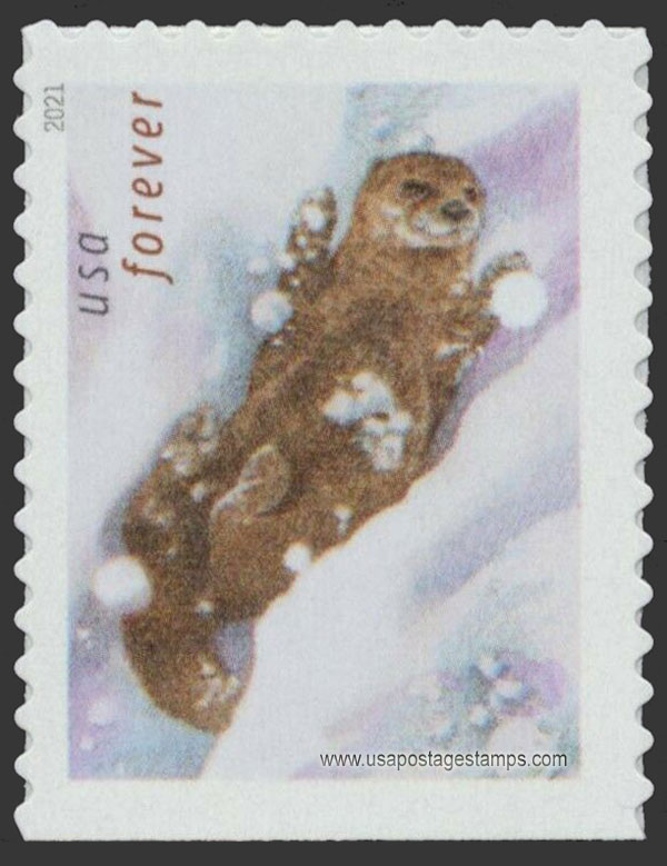 US 2021 Otter, Tail at Left 58c. Scott. 5650