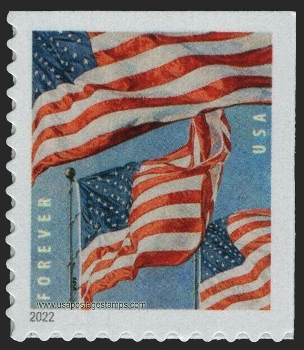 US 2022 Flag of USA ; 58c. (FOREVER �) Scott. 5658