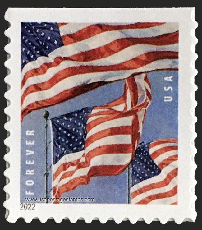 US 2022 Flag of USA ; 58c. (FOREVER �) Scott. 5659