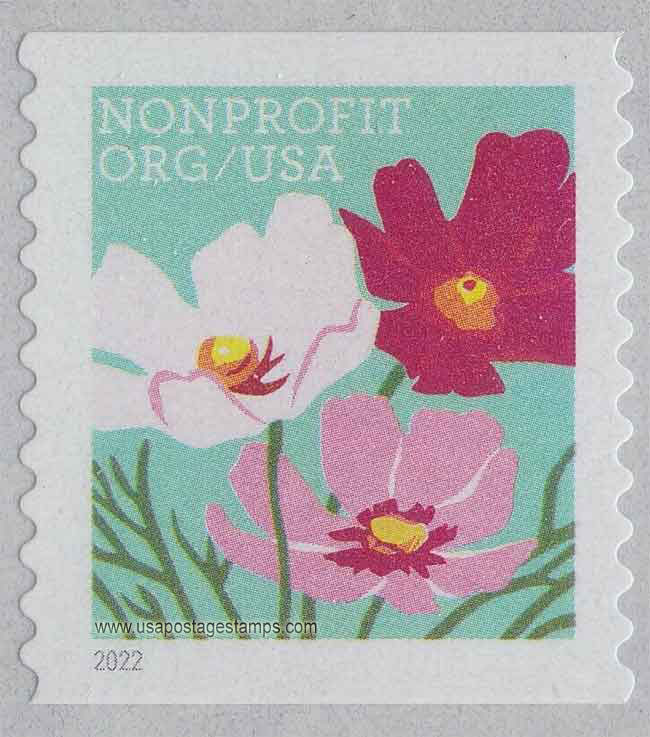 US 2022 Cosmos ; Butterfly Garden Flowers 5c. (Nonprofit Org �) Scott. 5664
