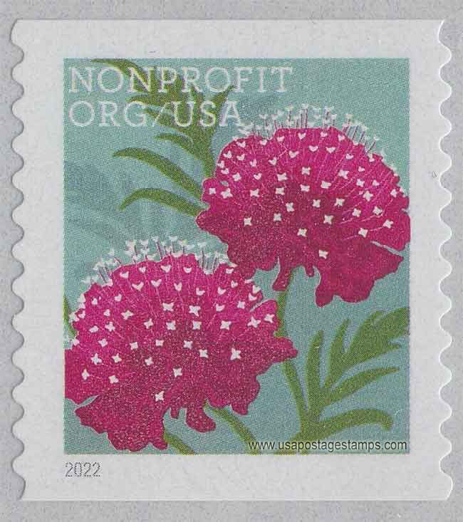 US 2022 Scabiosas ; Butterfly Garden Flowers 5c. (Nonprofit Org �) Scott. 5665