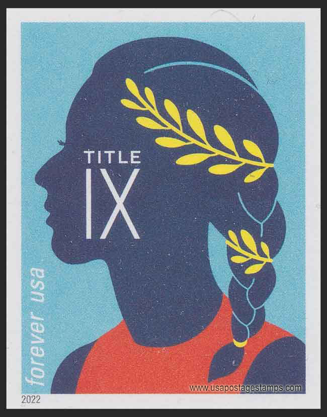 US 2022 Field Athlete ; Title IX Female Access to Academic Sport Imperf. 58c. Scott. 5668a
