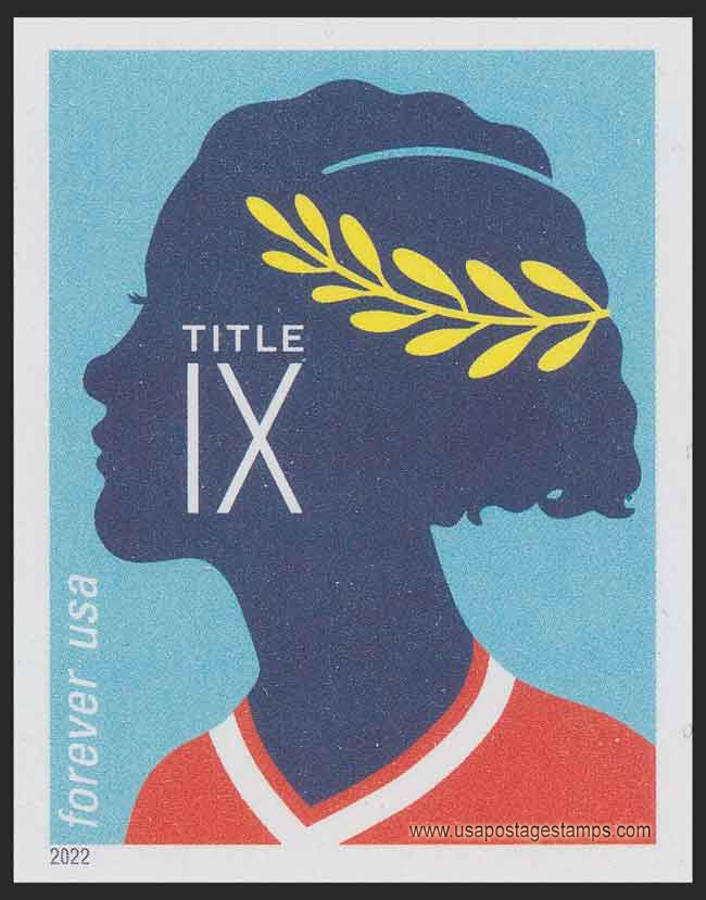 US 2022 Soccer (Football) Player ; Title IX Female Access to Academic Sport Imperf. 58c. Scott. 5671a