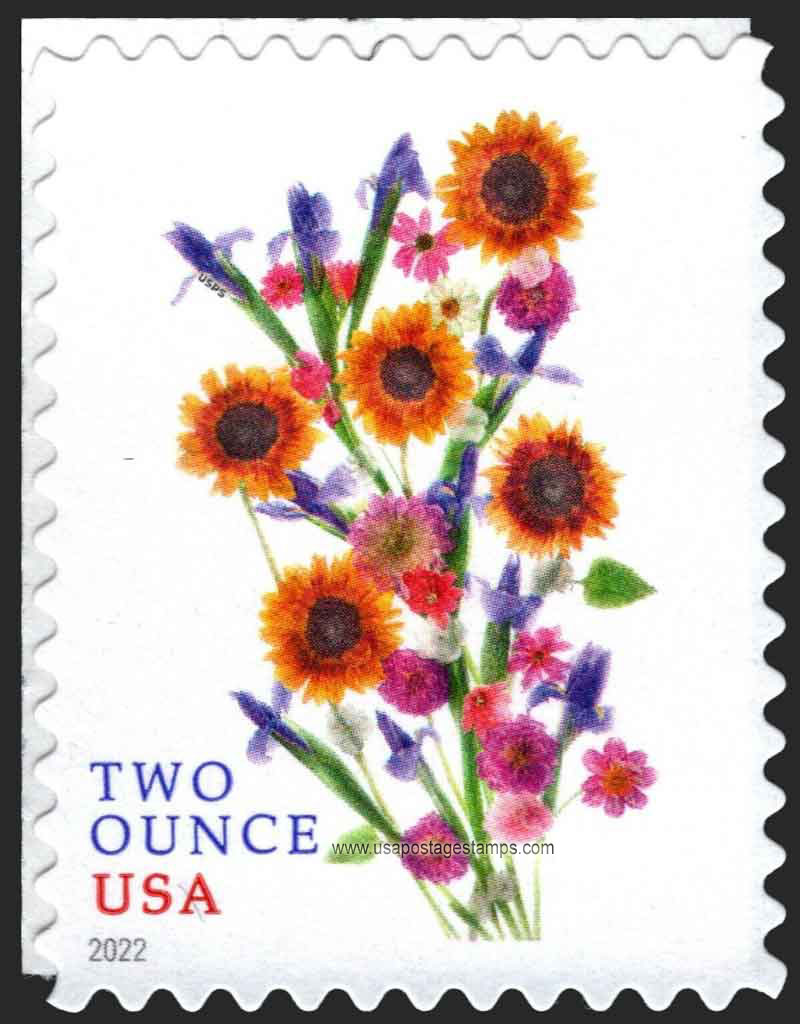 US 2022 Sunflower Bouquet 78c. Scott. 5682