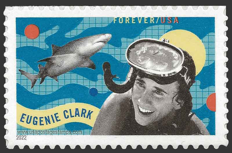 US 2022 Marine Biologist Eugenie Clark 58c. Scott. 5693