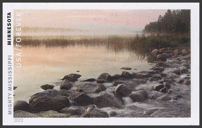 US 2022 Lake Itasca ; Mighty Mississippi Imperf. 58c. Scott. 5698ka