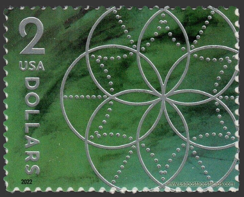 US 2022 Floral Geometry $2 Scott. 5700