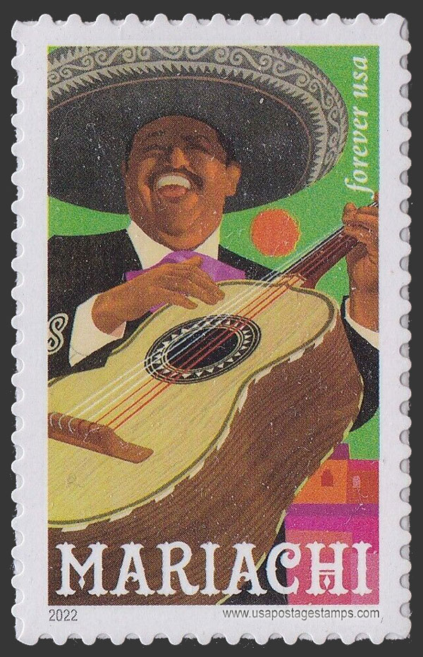 US 2022 Mariachi: Bass Guitarist and Sun 60c. Scott. 5706