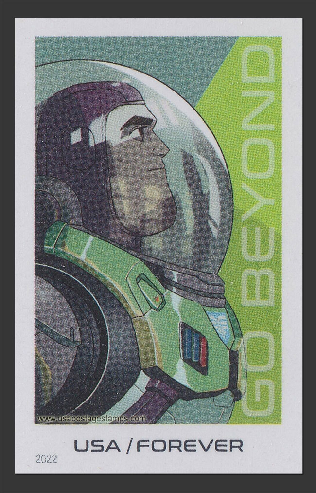 US 2022 Buzz Lightyear: Head in Profile ; Imperf. 60c. Scott. 5709a