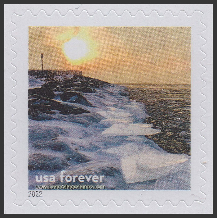 US 2022 Ice on Shoreline, Thunder Bay National Marine Sanctuary 60c. Scott. 5713p
