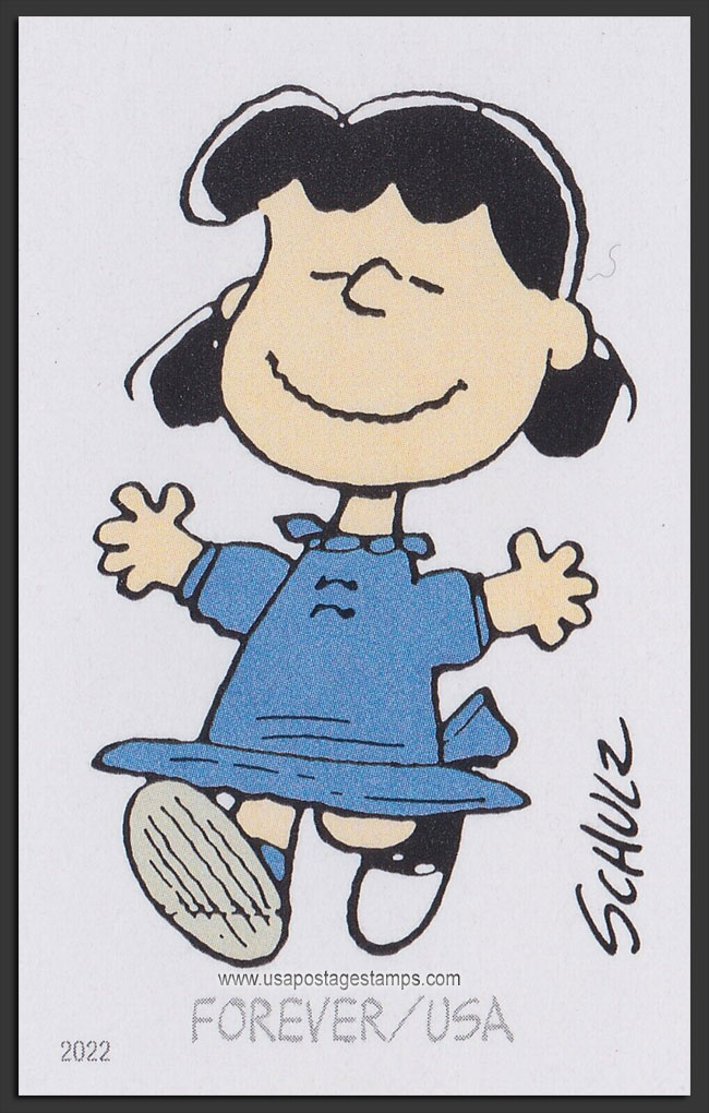 US 2022 Charles Monroe Schulz : Lucy van Pelt ; Imperf. 60c. Scott. 5726m