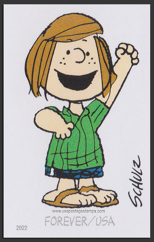 US 2022 Charles Monroe Schulz : Peppermint Patty ; Imperf. 60c. Scott. 5726t
