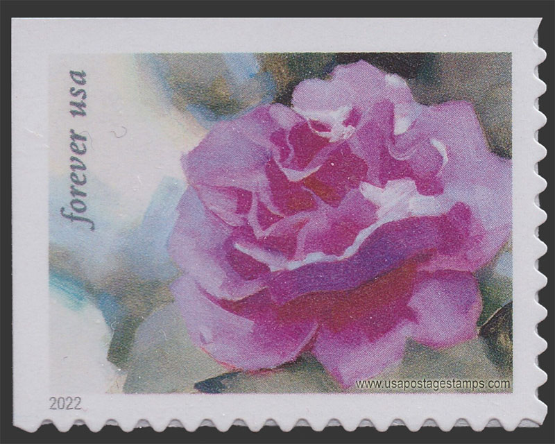 US 2022 Camellia Flowers : Snowy Beauty 60c. Scott. 5727