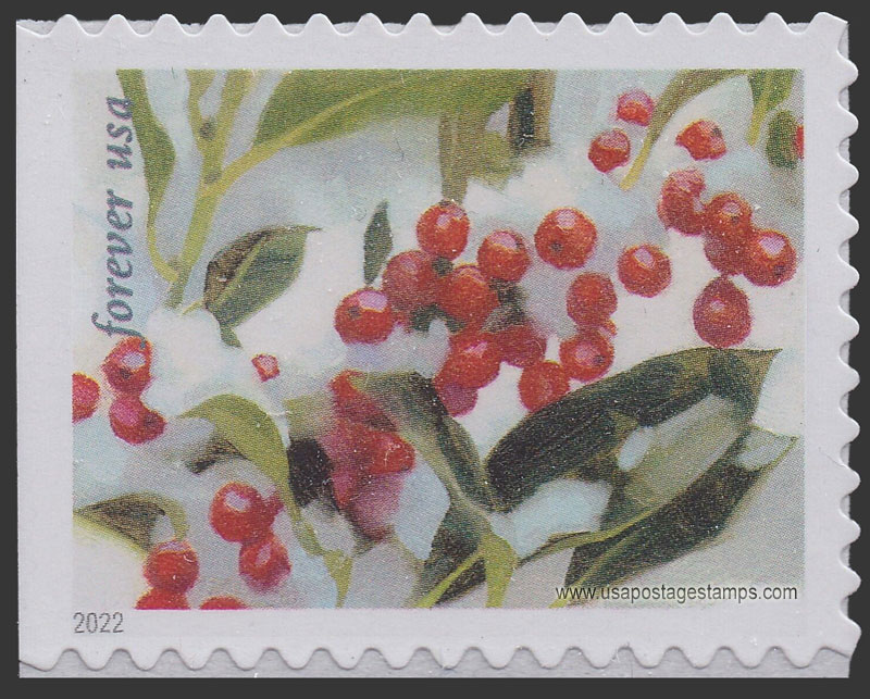 US 2022 Winterberry : Snowy Beauty 60c. Scott. 5731