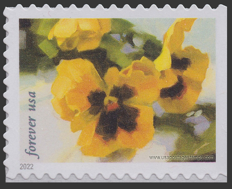 US 2022 Pansy : Snowy Beauty 60c. Scott. 5732