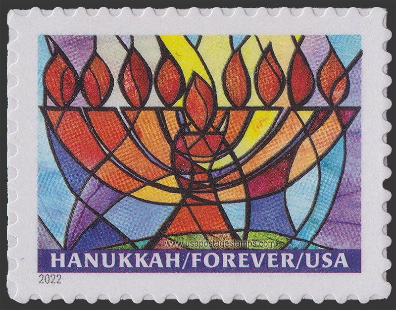 US 2022 Festival : Hanukkah 60c. Scott. 5739